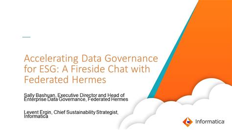 hermes informatica|Accelerating Data Governance for ESG: A Fireside Chat with .